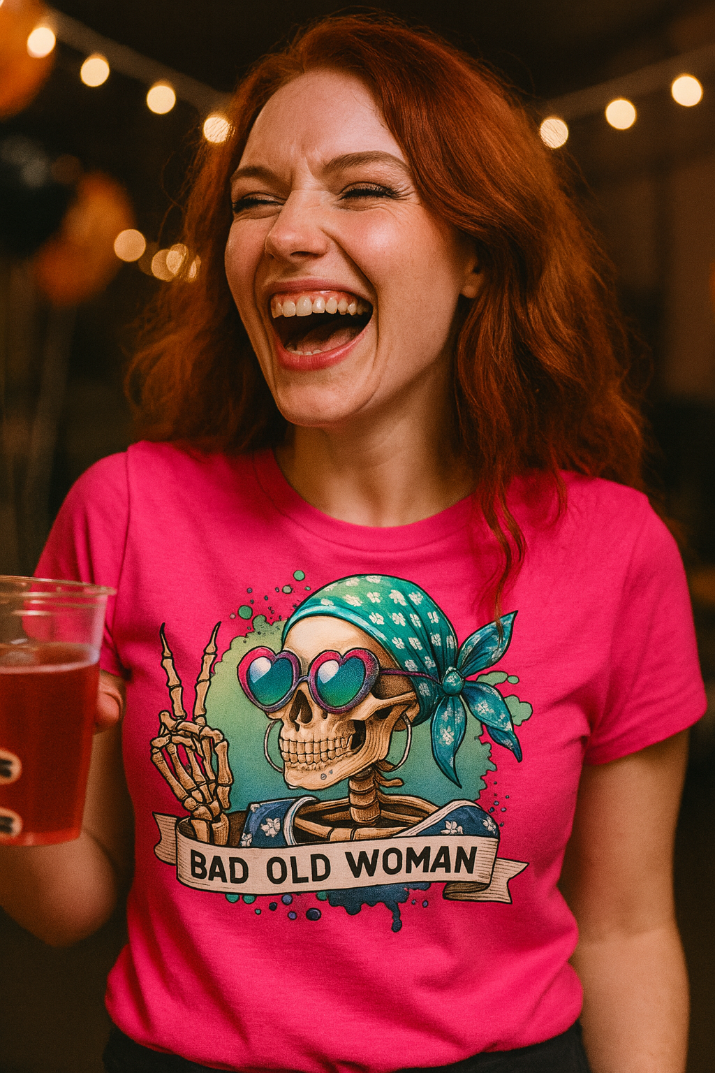 Bad Old  Skull Women's Relaxed T-Shirt